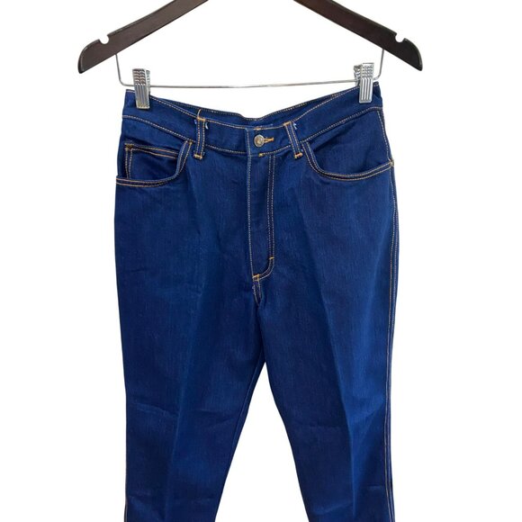 Gitano Vintage Women's Size 30S Dark Blue High Waist Jeans Cotton Blend Straight - Picture 3 of 7